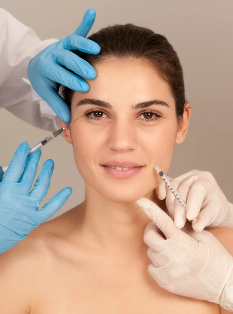 A Woman Getting Cheek Filler Treatment