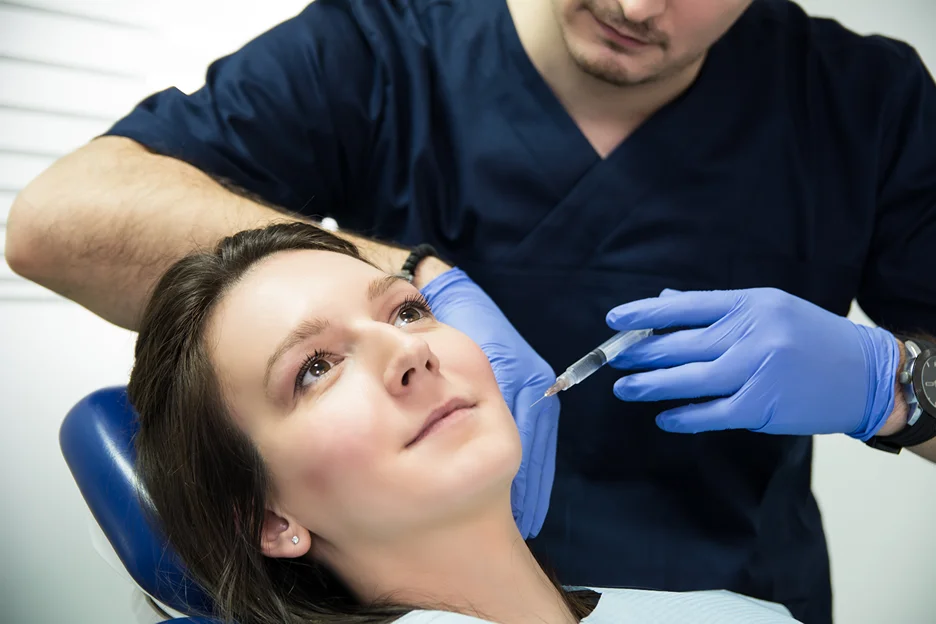 A Woman Getting Cheek Fillers